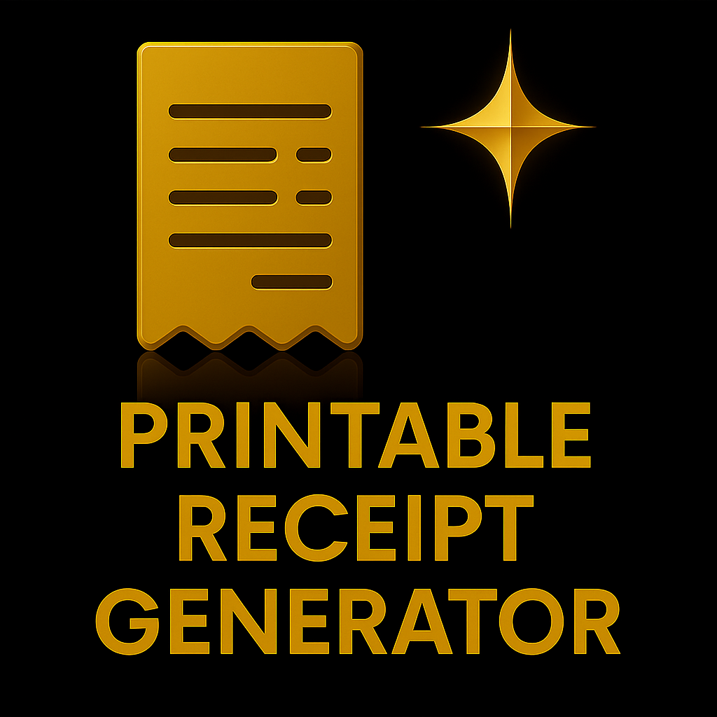 Printable Receipt Generator